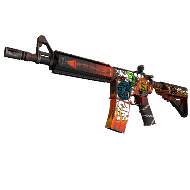 StatTrak™ M4A4 | Hellfire (Minimal Wear)