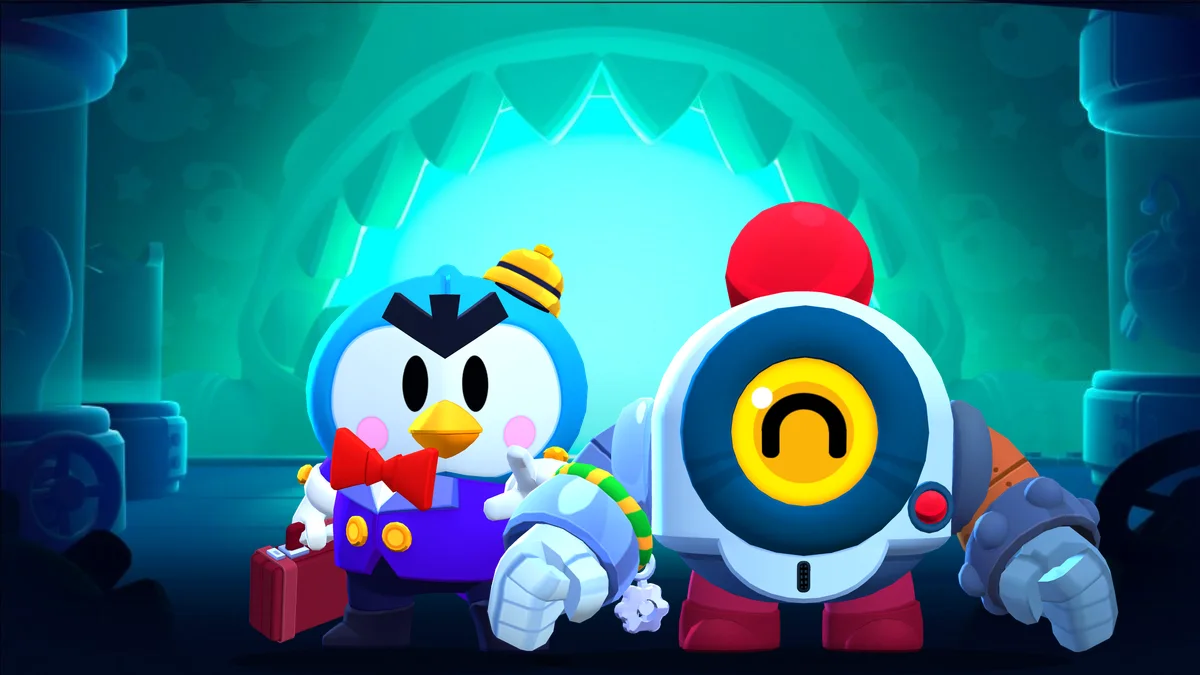 Mr. P and Nani in Brawl Stars Knockout style artwork
