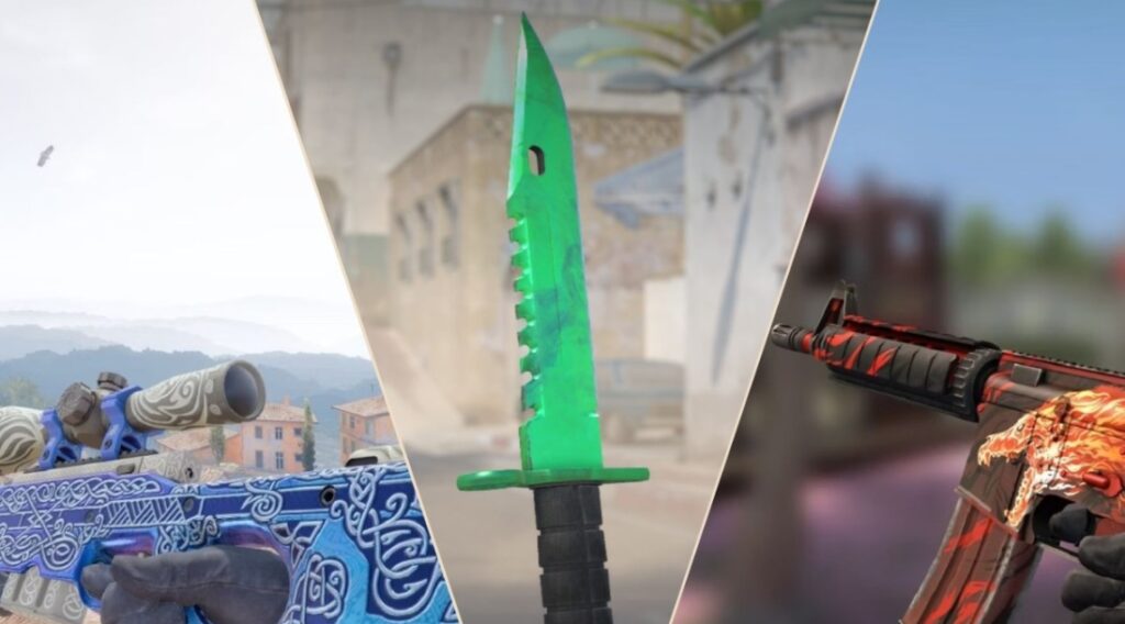 Popular-CS2-skins-including-AWP-M9-Bayonet-Gamma-Doppler-and-M4A4-Howl