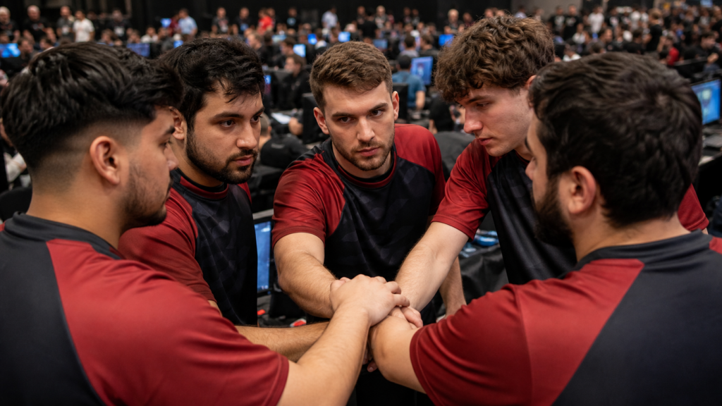 Counter-Strike team preparing with a confident mindset