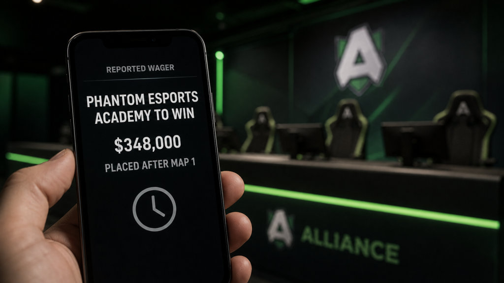 Reported wager on Phantom Esports Academy against Alliance