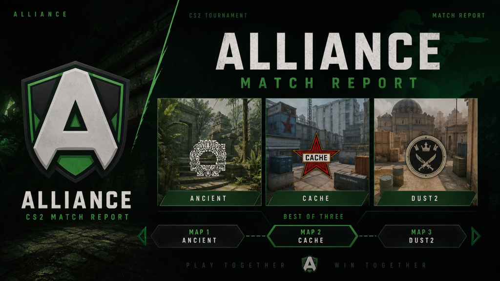 Alliance match report across Ancient Cache and Dust2