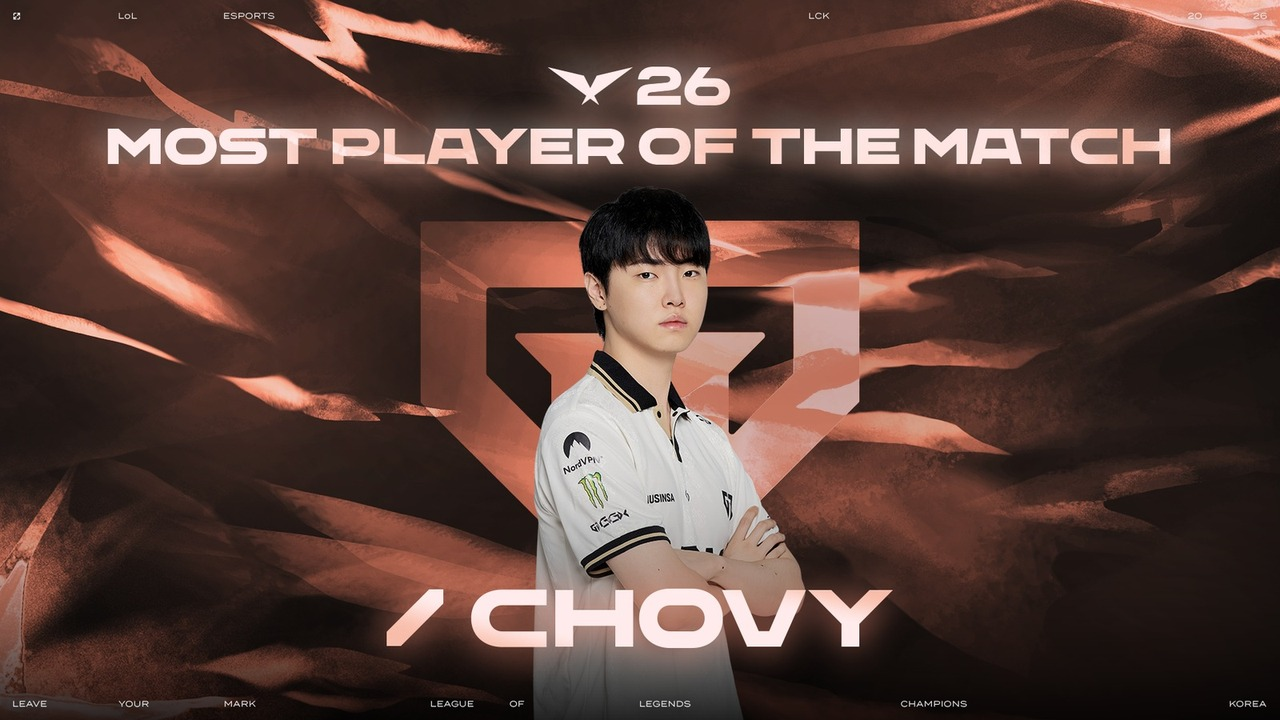 Chovy in the official 2026 LCK MVP award graphic