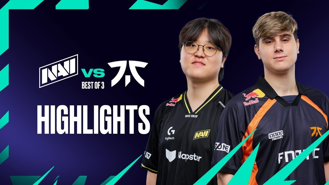 NAVI and Fnatic players appear on the official match graphic