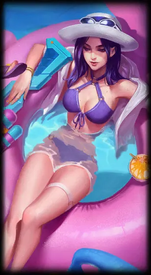 Pool Party Caitlyn — Caitlyn skin splash art