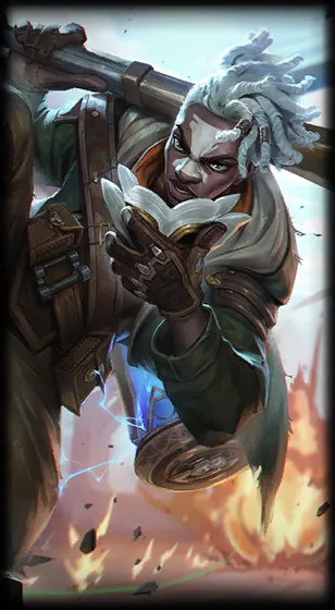 Arcane Firelight Ekko — Ekko skin splash art