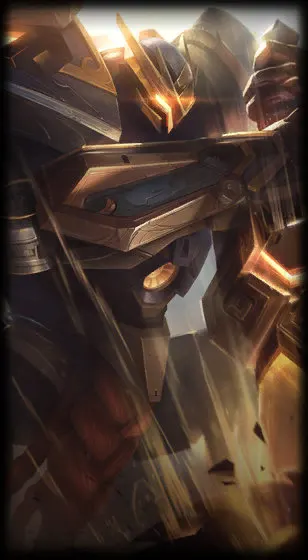 Prestige Mecha Kingdoms Garen — Garen skin splash art
