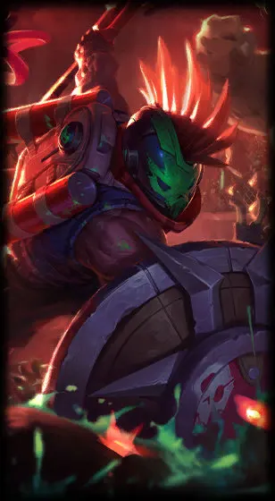 Zombie Slayer Pantheon — Pantheon skin splash art