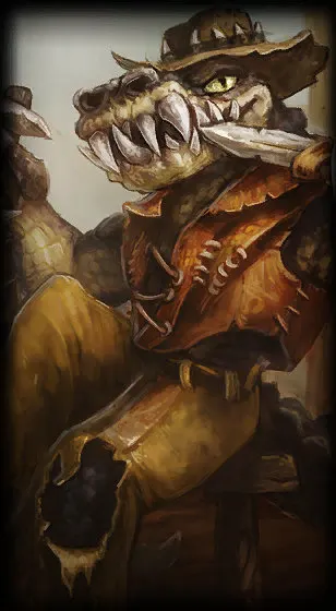 Outback Renekton — арт с изображением сплэша кожи Ренектона