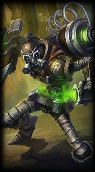 Hextech Singed — Singed skin splash art