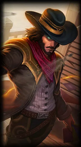 «Полдень в Twisted Fate» — арт скина Twisted Fate