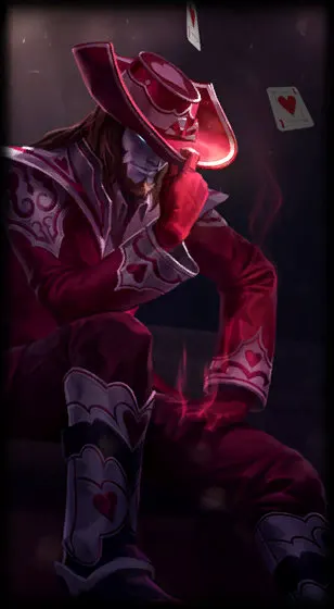 Jack of Hearts Twisted Fate — арт скина Twisted Fate