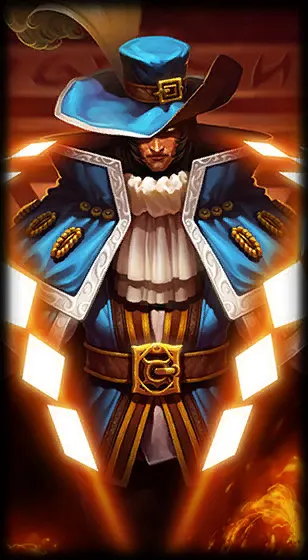Мушкетёр из Twisted Fate — арт скина Twisted Fate