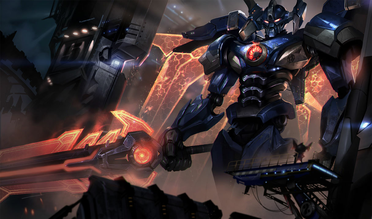 Mecha Aatrox splash art