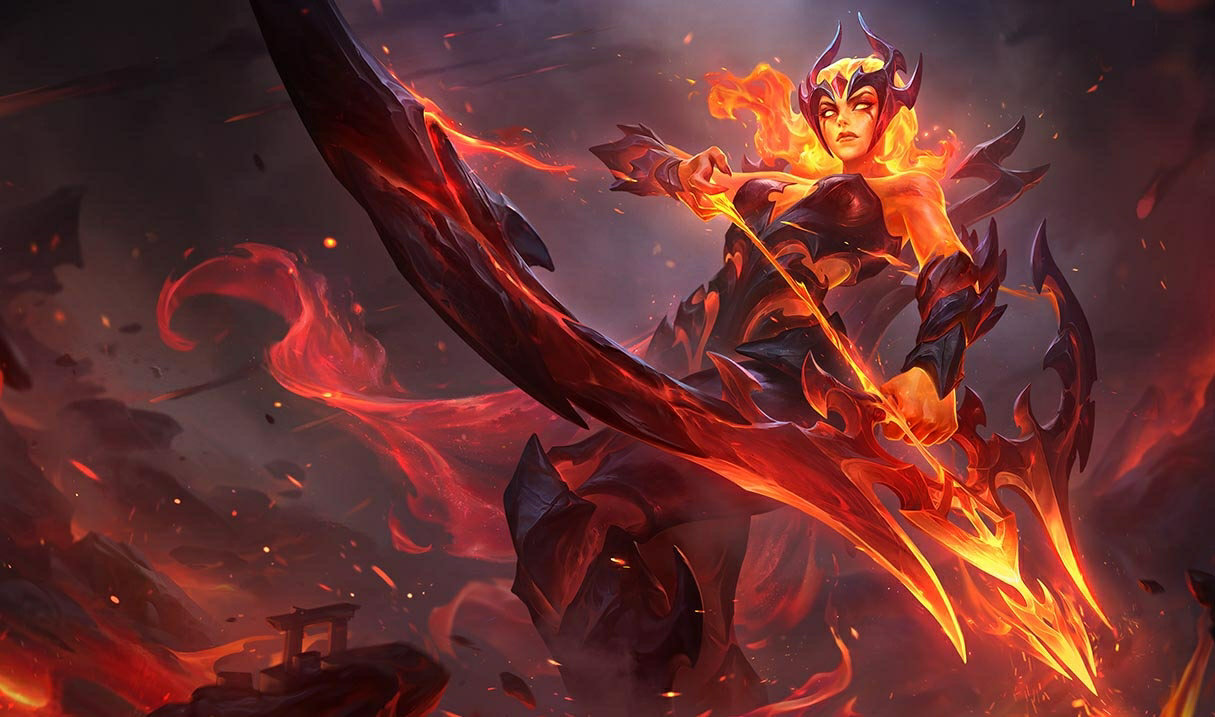 Infernal Ashe splash art