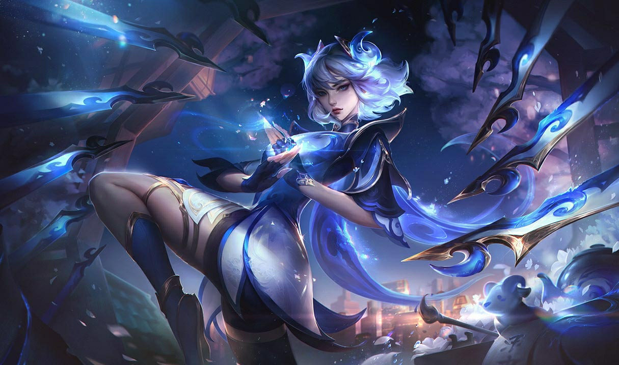 Porcelain Irelia splash art