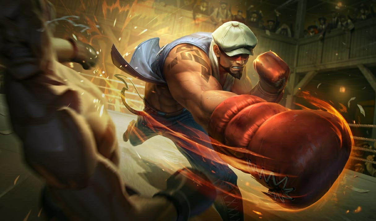 Knockout Lee Sin splash art