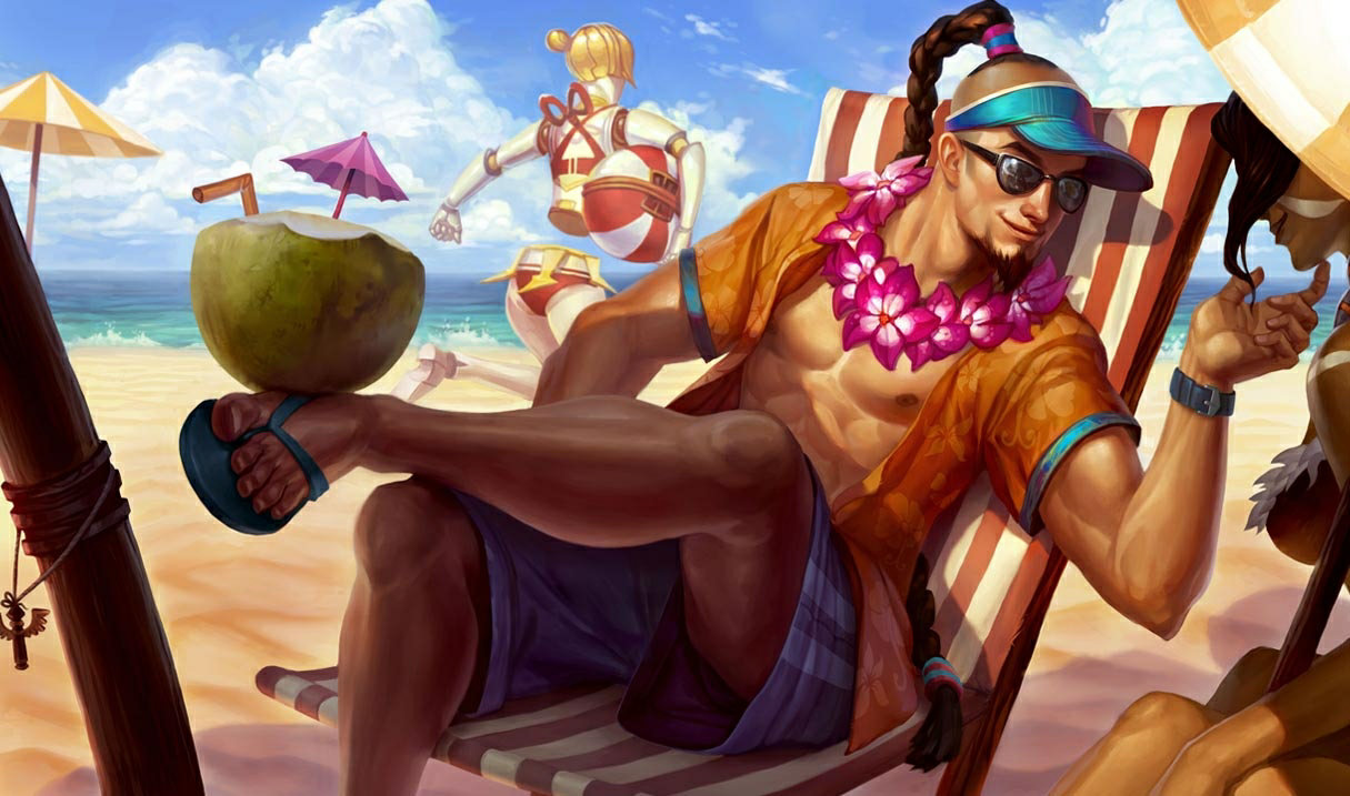 Pool Party Lee Sin splash art