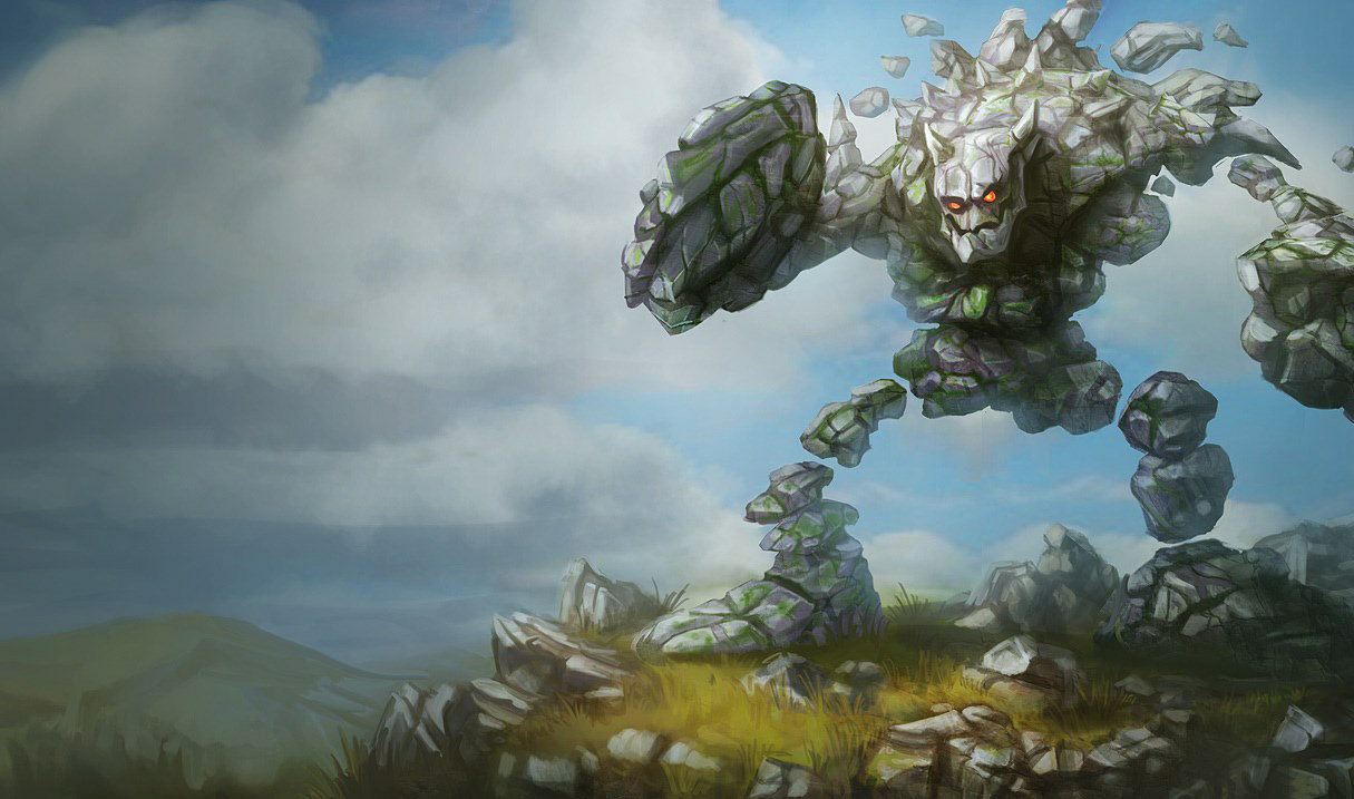 Marble Malphite splash art