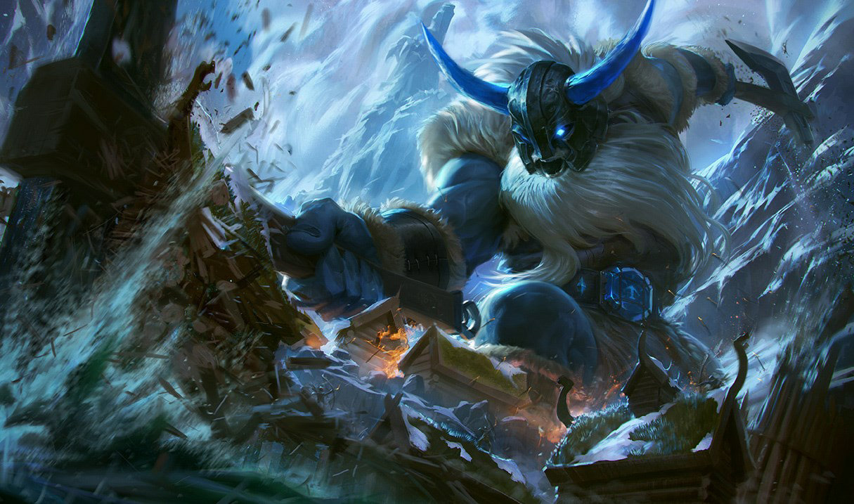 Glacial Olaf splash art