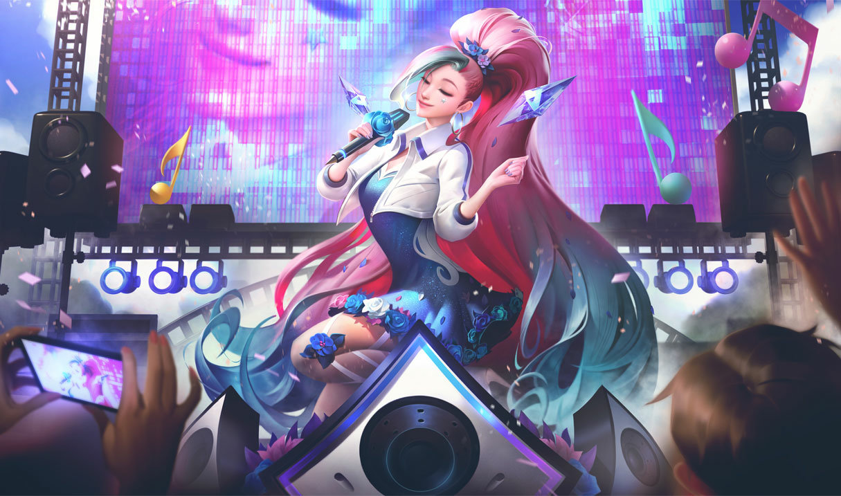 K/DA ALL OUT Seraphine Rising Star: сплэш-арт