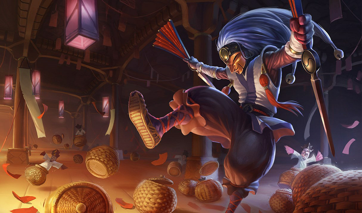 Masked Shaco splash art