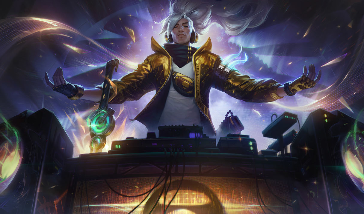 Заставка с изображением Ясуо, наносящего истинный урон (Prestige True Damage Yasuo).