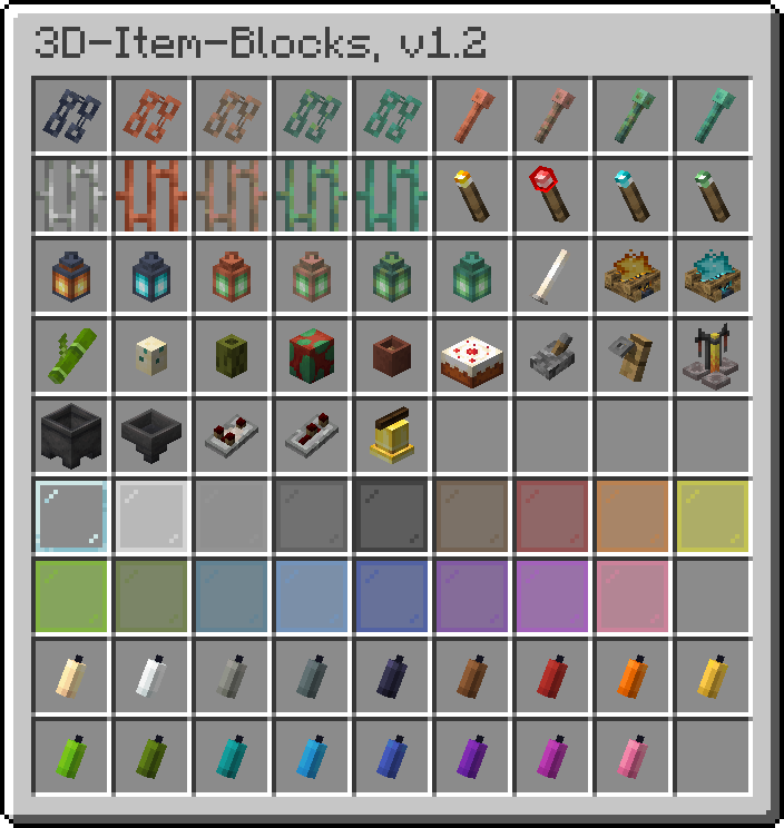3D Item-Blocks