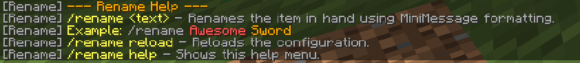 Admin Item Rename