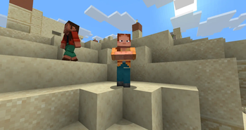 Alex and Steve Villagers