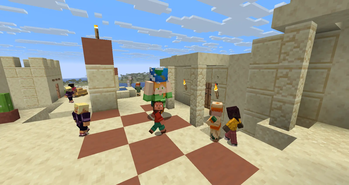 Alex and Steve Villagers