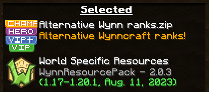 Alternative Wynn Ranks