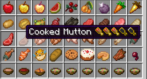 AppleSkin Vanilla!     (Food Information)