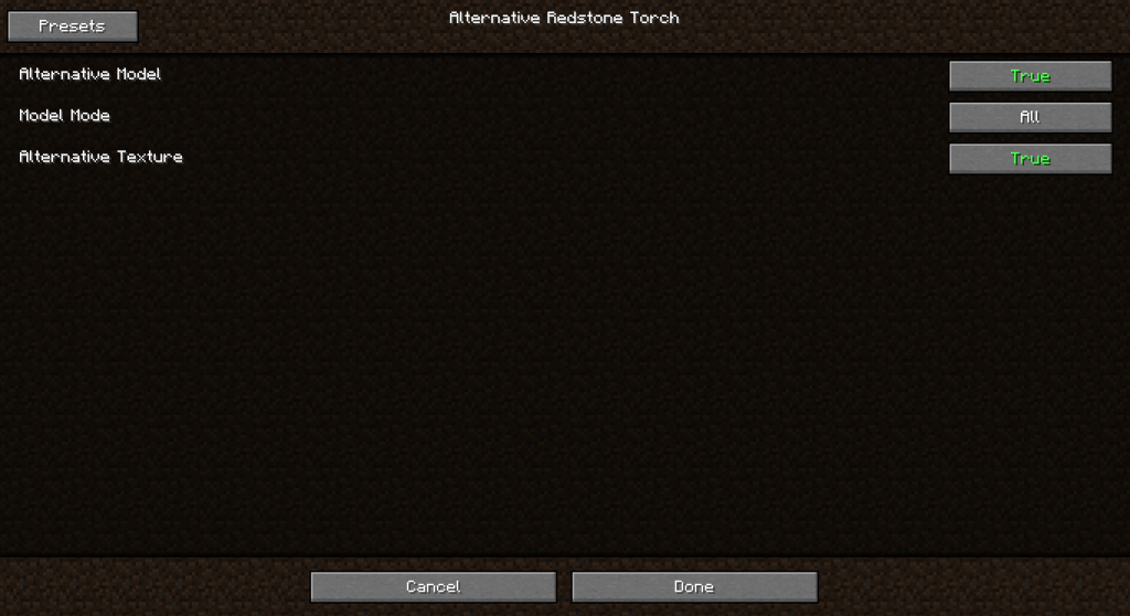 Alternative Redstone Torch