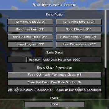 Audio Improvements