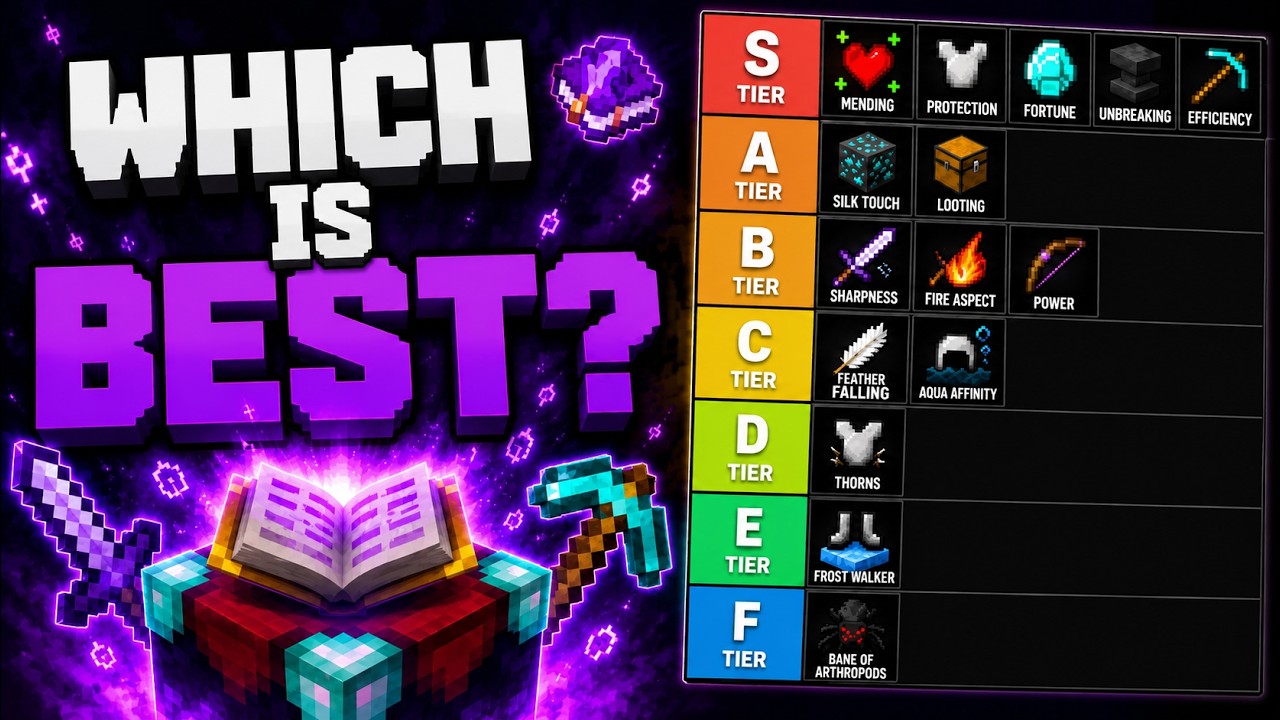 I Ranked Every Useful Minecraft Enchantment (Tier List)