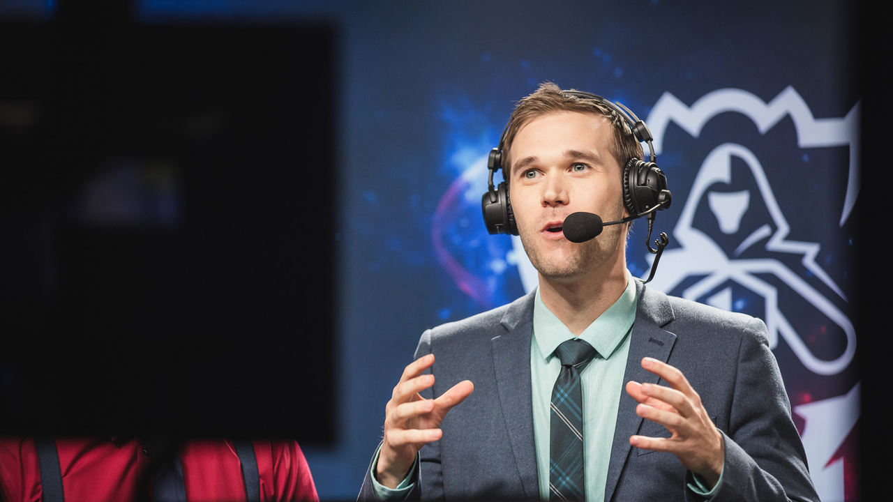 An esports broadcast at a major tournament