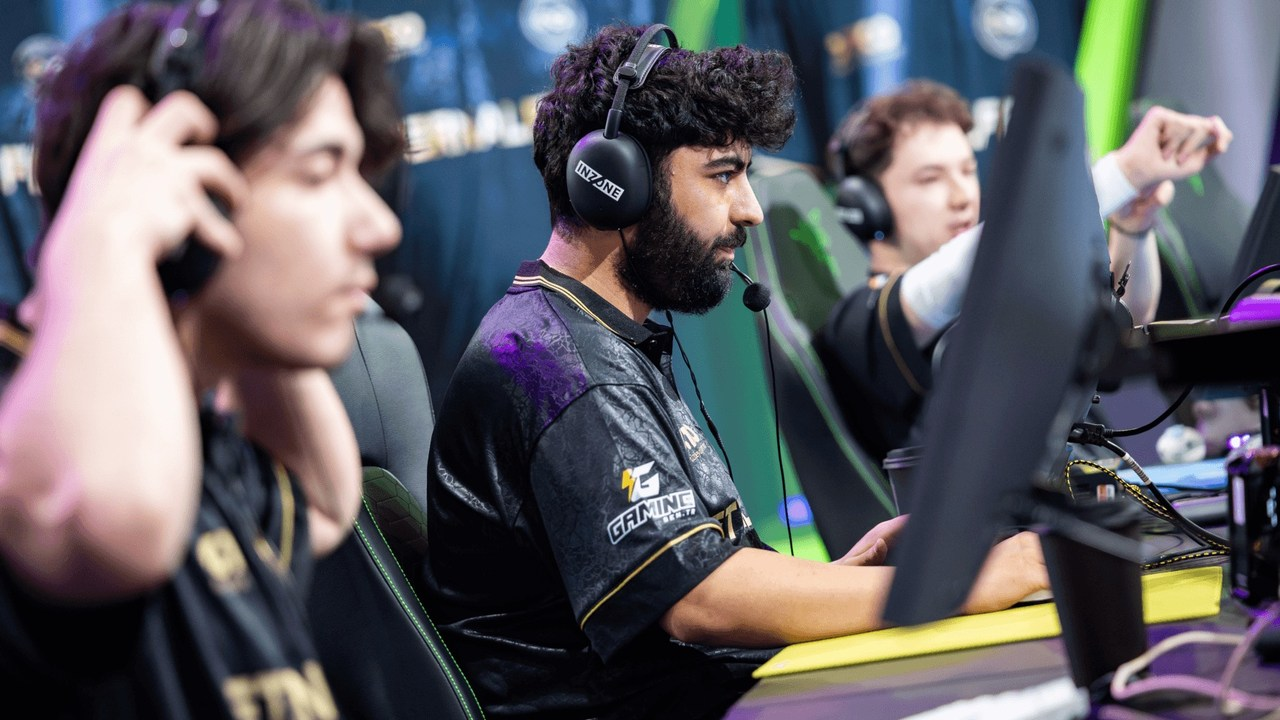 Eternal Fire Esports players sit at Valorant tournament computers