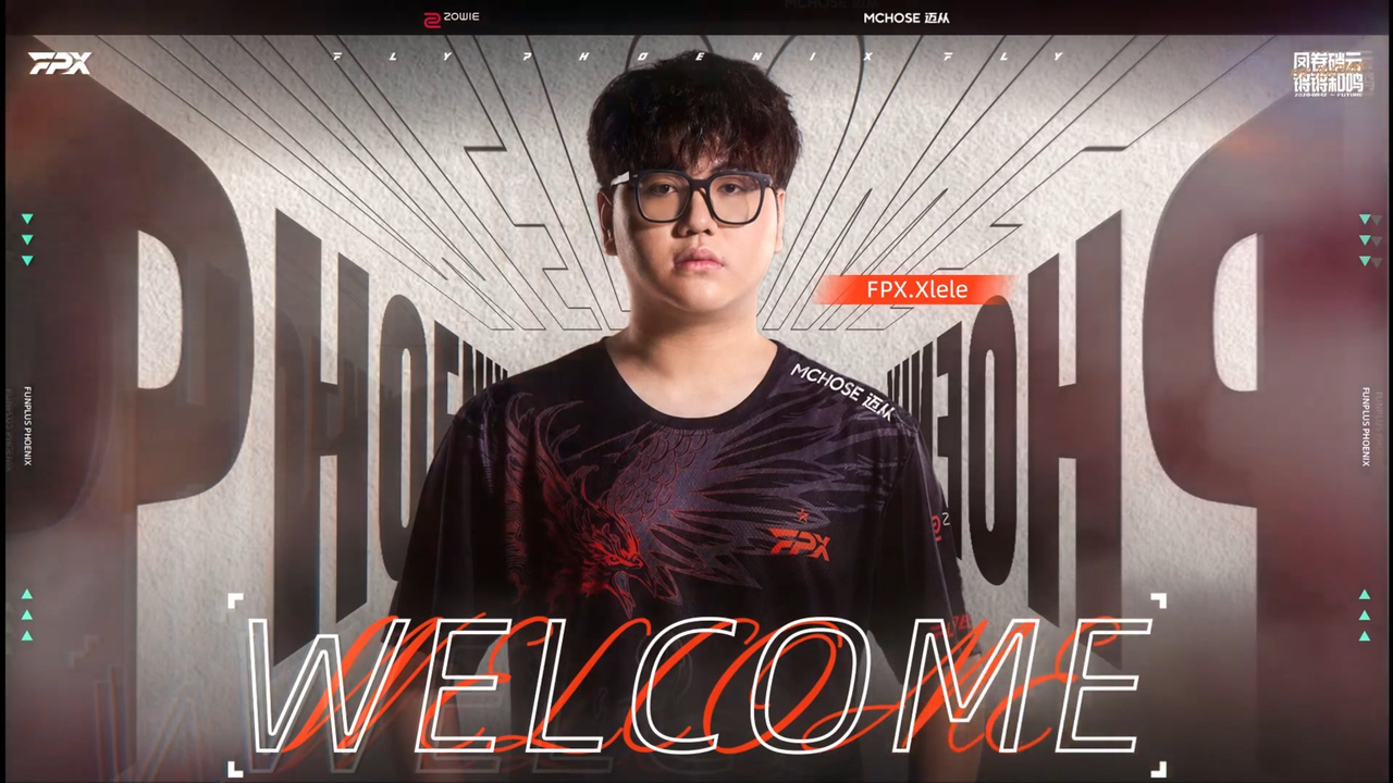 Xlele in FunPlus Phoenix's official 2026 Stage 2 signing image