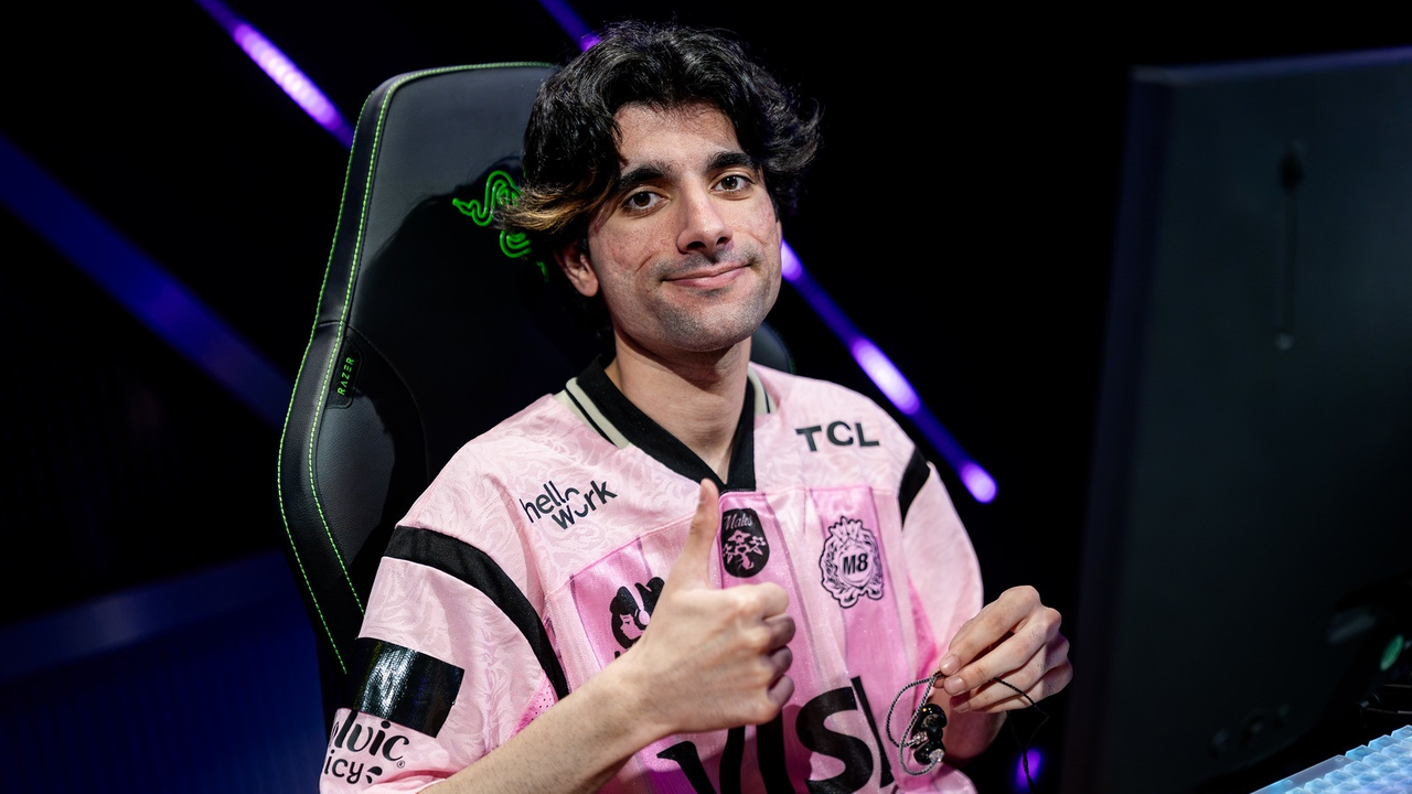 A Gentle Mates player on stage during the current VCT EMEA match day