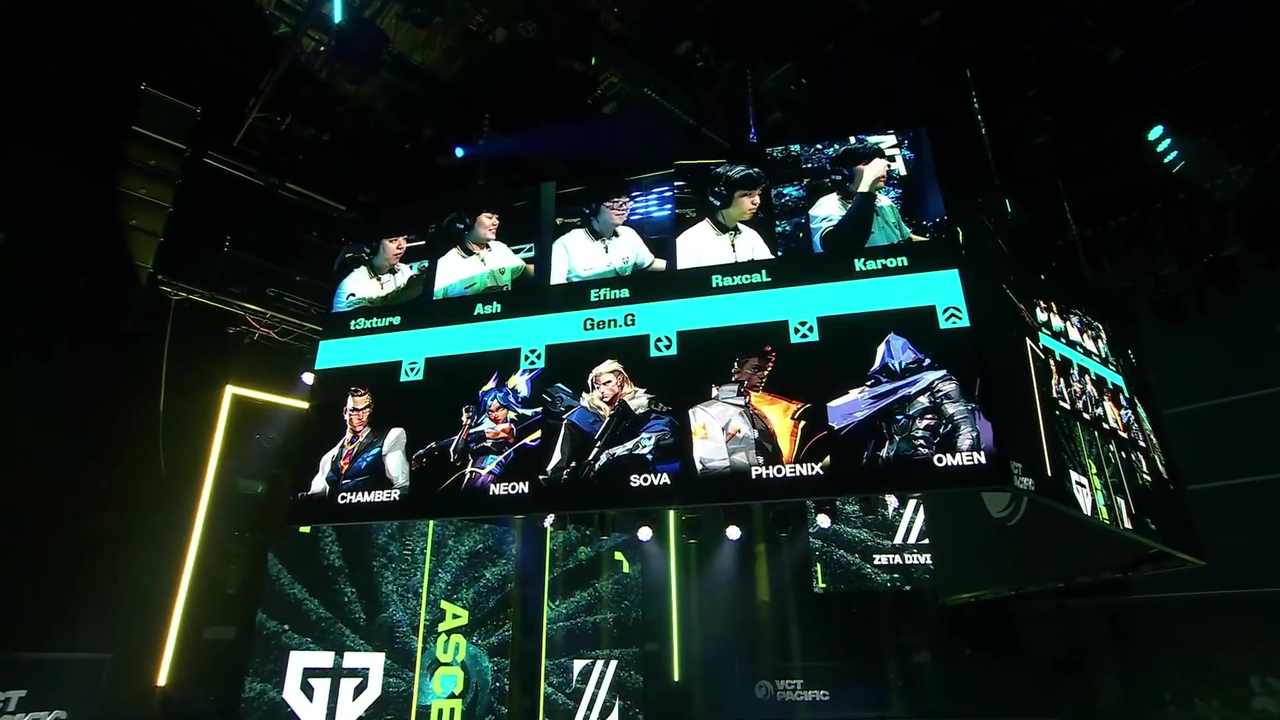 ZETA DIVISION players during their Pacific Stage 2 series with Gen.G