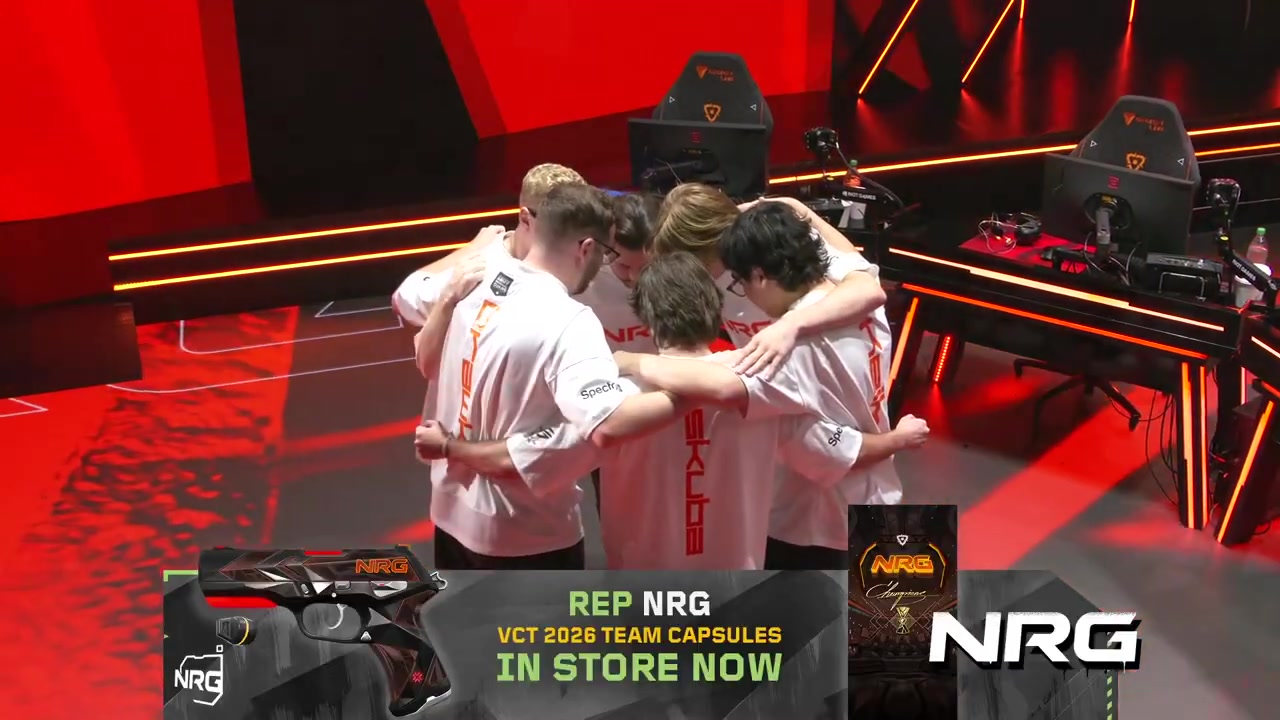 NRG players form a huddle before facing MIBR