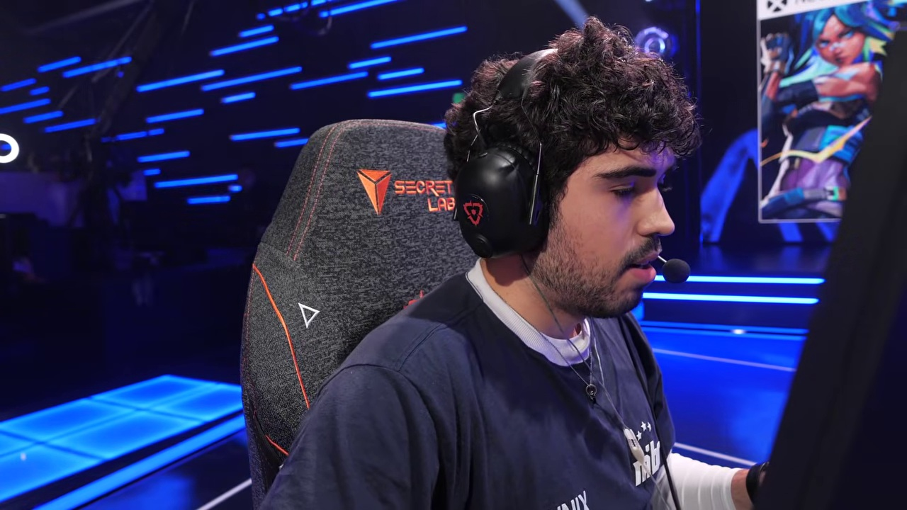 MIBR player sits at his computer during the VCT Americas match against NRG