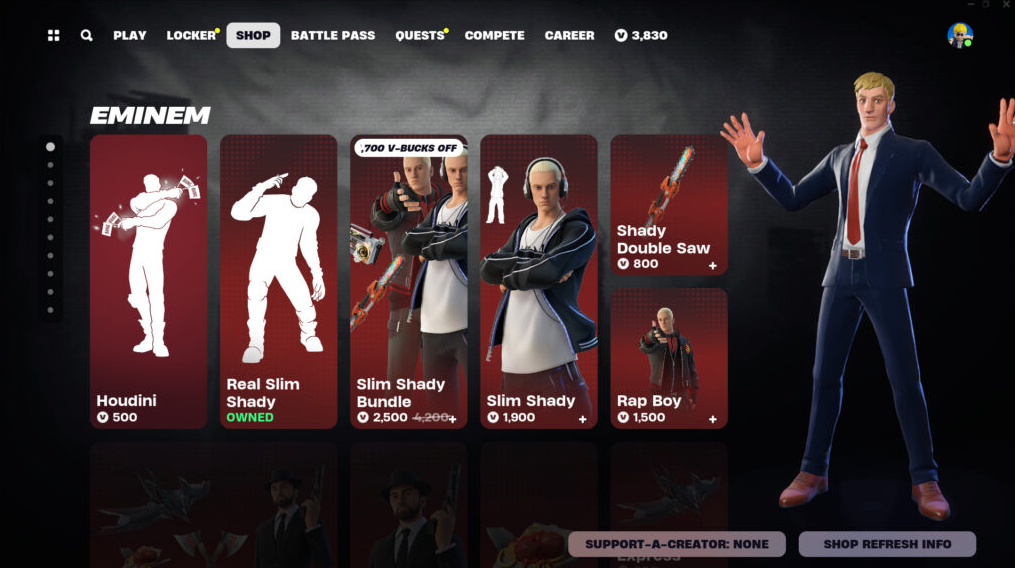 Eminem appears again in Fortnite with a reference to his latest video
