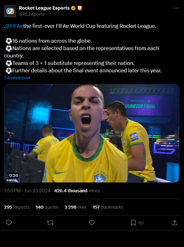 The FIFAe World Cup Comes to Rocket League