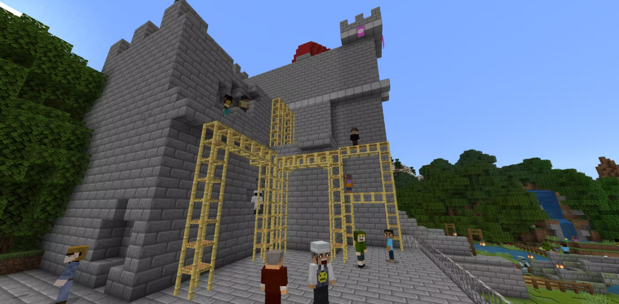 A Minecraft player's giant roller coaster is impressively fast