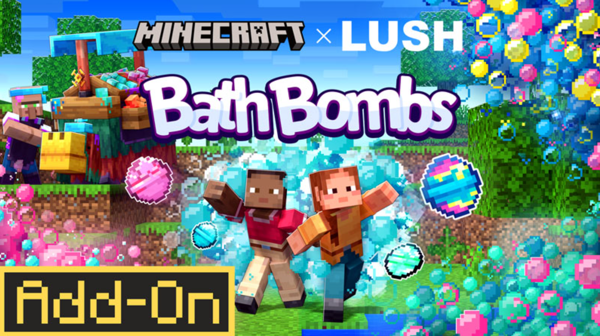 Produits de bain Minecraft x Lush