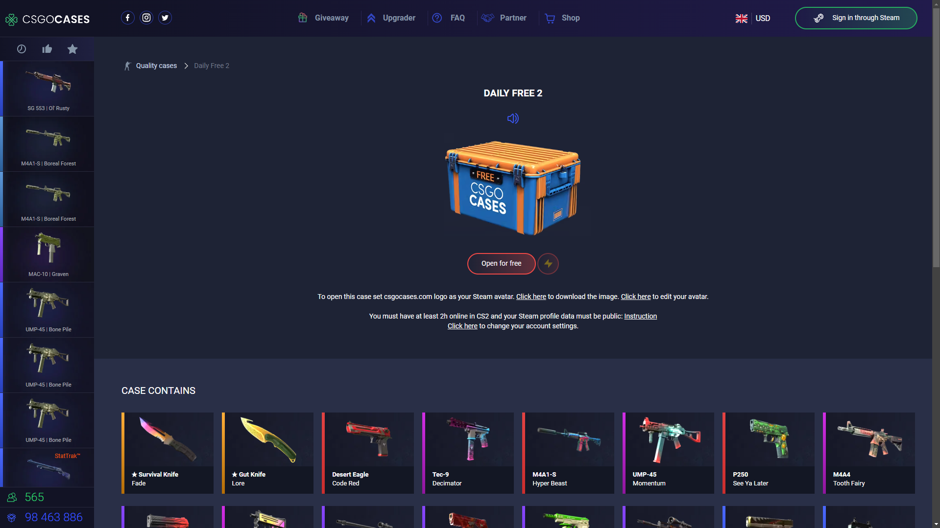 Full functionality and capabilities of CSGOCases