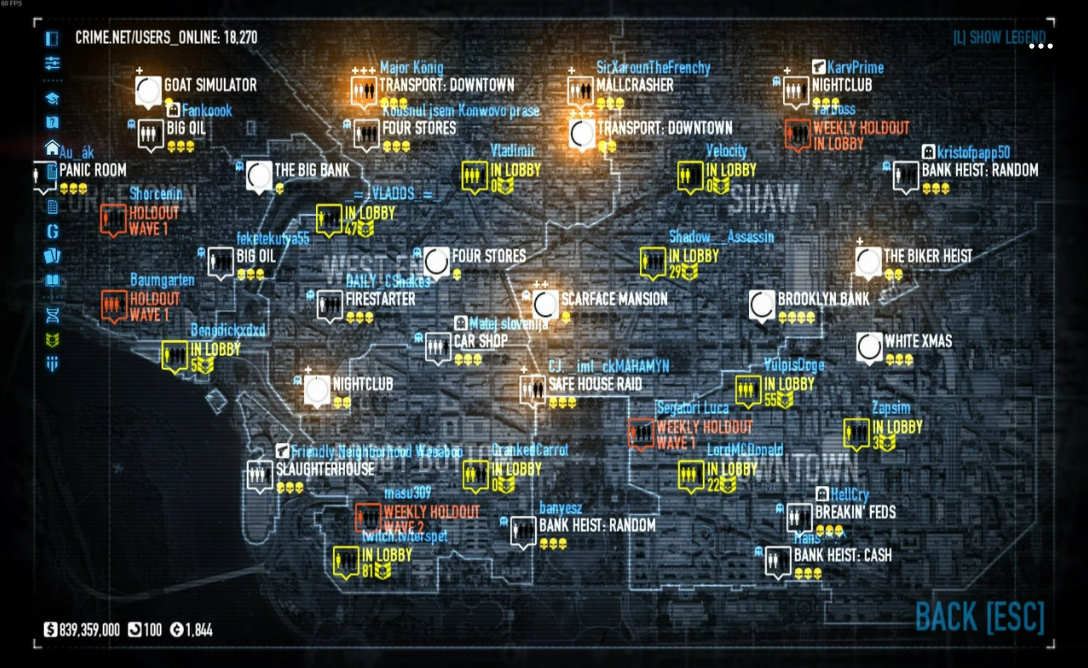 Crime.net map full