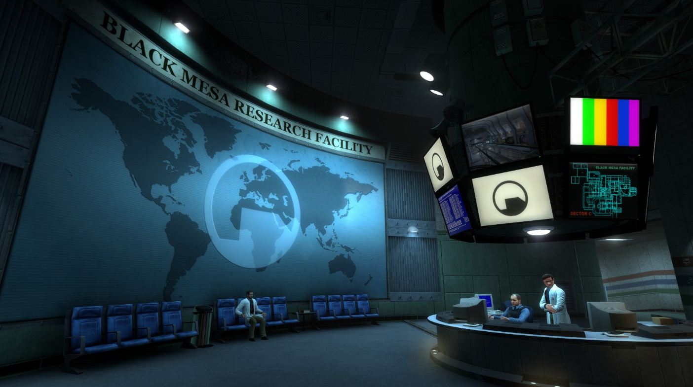 Black Mesa lab with scientists